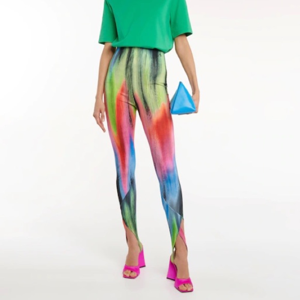 Jamie Spectrum Print Stirrup Pants Multicolor